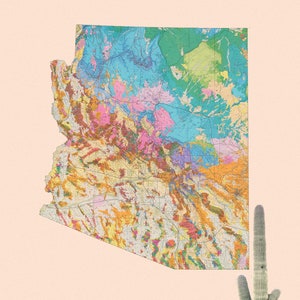 Arizona geologische Karte. (12x16)