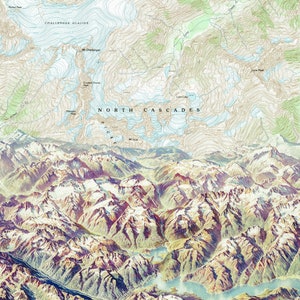 North Cascades//USGS x Berann (16x20)