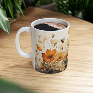 Floral Elegance Coffee Mug 11oz