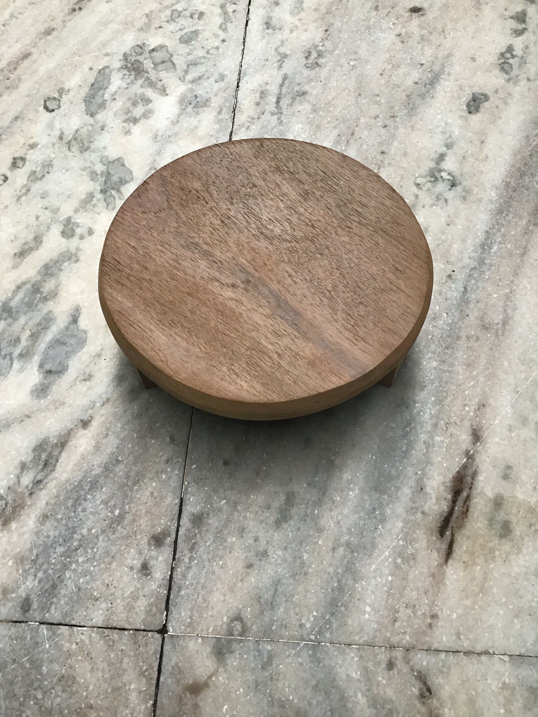 Reclaimed Teak Wood Round Base, Untreated Wood Riser - Etsy