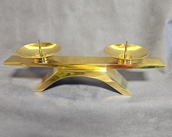 MCM Art DecoHollywood Regency Vintage Brass Candle Holder MCM IKORA Style Japan