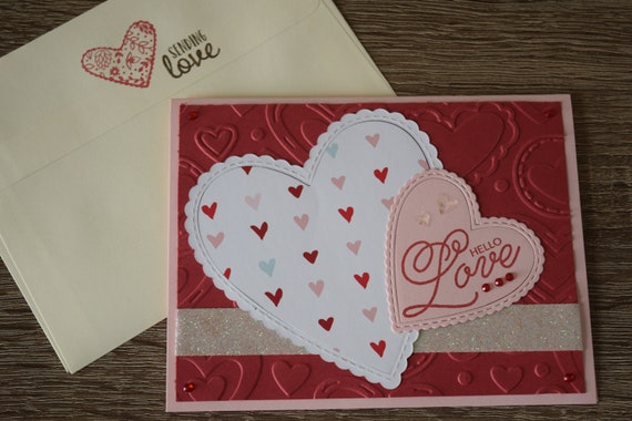 handmade greeting card for valentine day