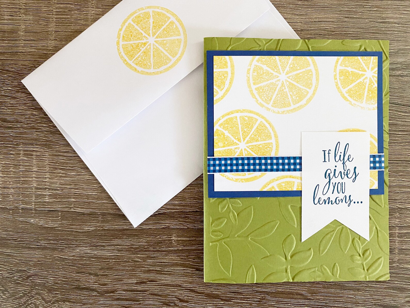 Lemon Card Handmade Card Homemade Card Thinking of You Etsy