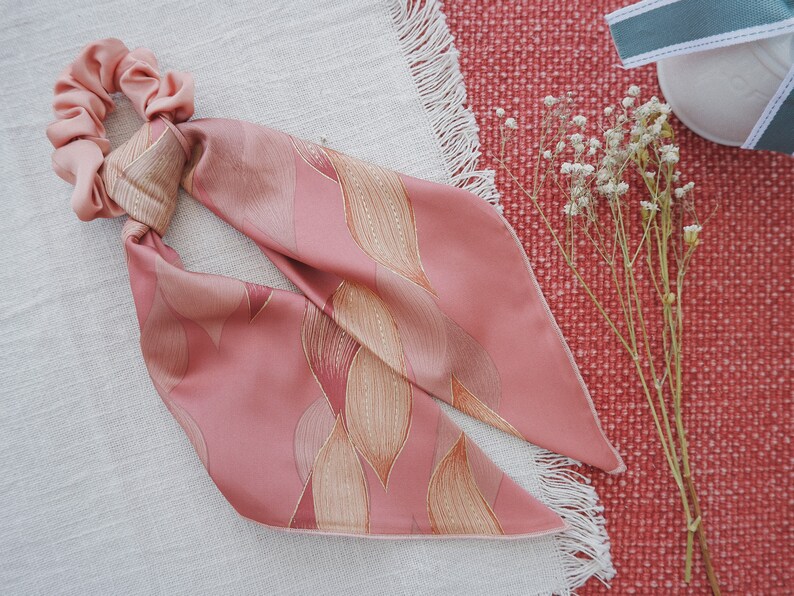 Multiple Patterns Deluxe Silk Satin Hair Scarf Scrunchie