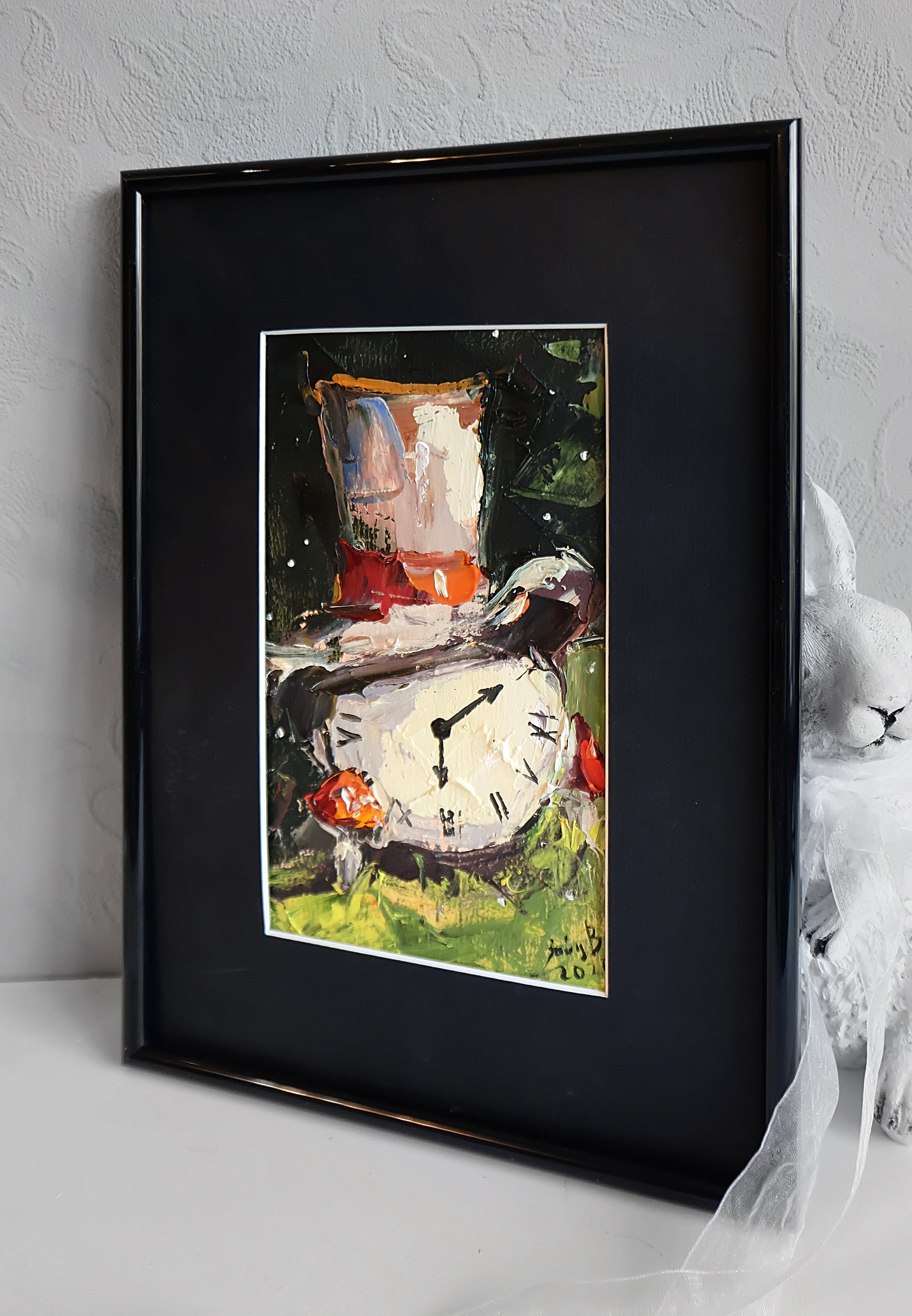 Clock Wall Art Original Painting Watch Wall Art Clock Artwork Etsy