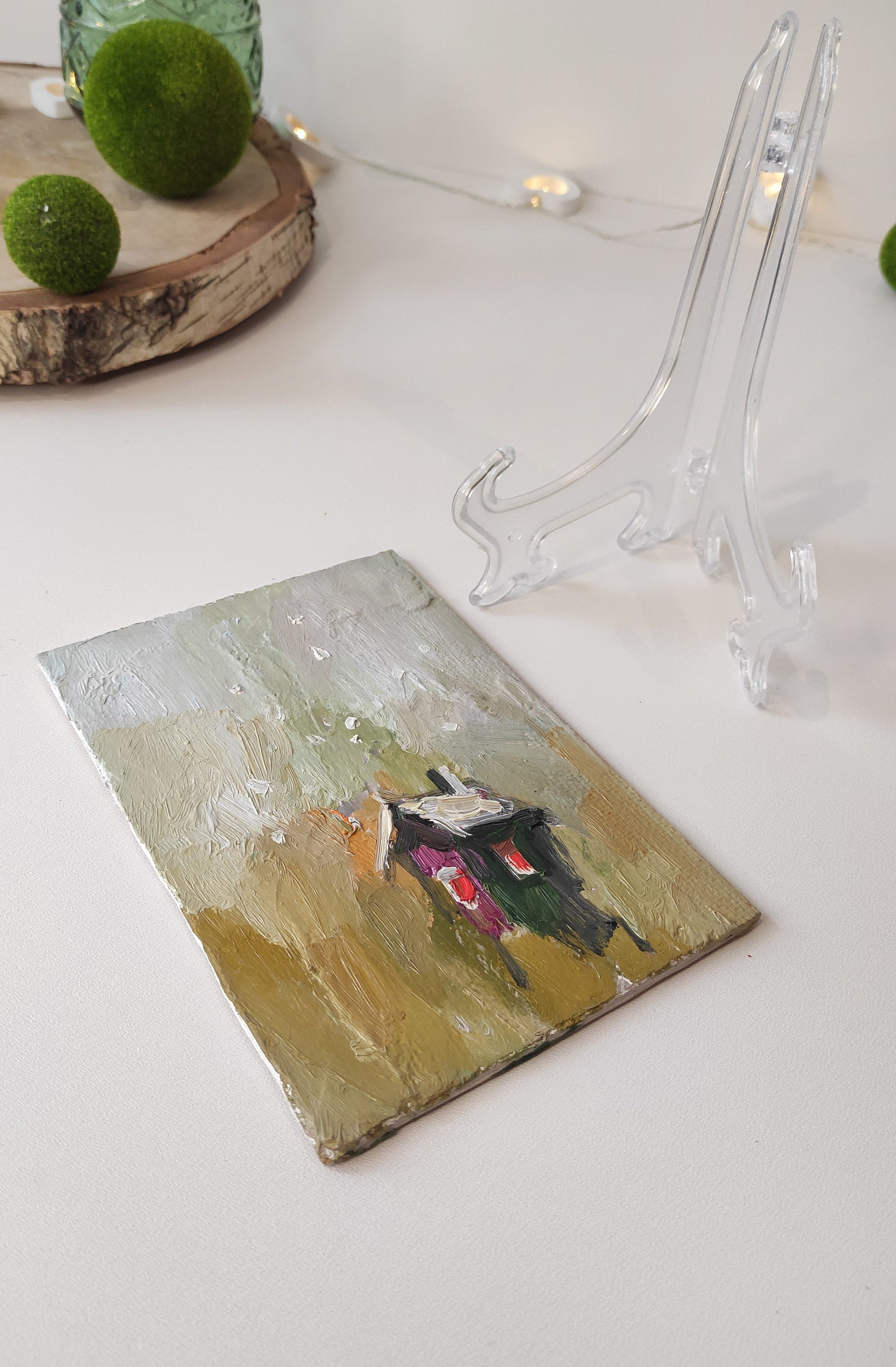 Haus Gemälde Haus Wand Kunst Abstraktes Haus Kunstwerk kleines | Etsy