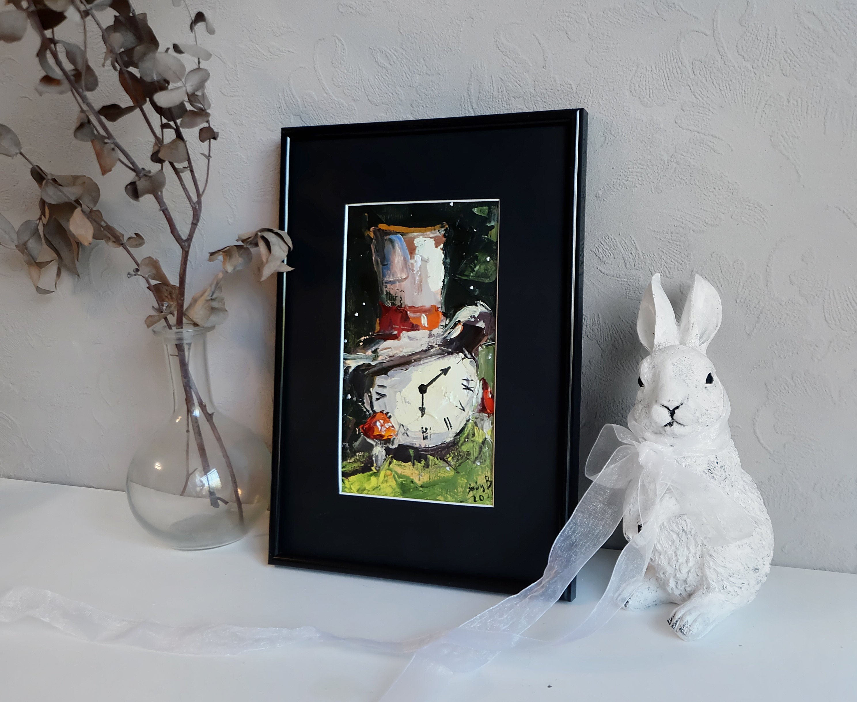 Clock Wall Art Original Painting Watch Wall Art Clock Artwork Etsy