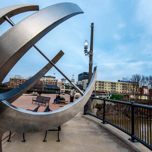 Print Lafayette Indiana Pedestrian Bridge - Sculpture, Downtown