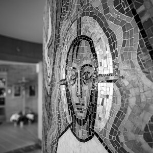 Print of Jesus Christ - Mosaic, Baptism, Church