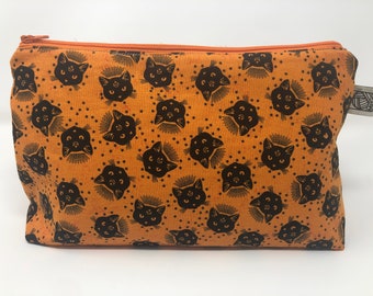 SPOOKY OOAK Large Zippered Pouch OOAK Halloween Collection