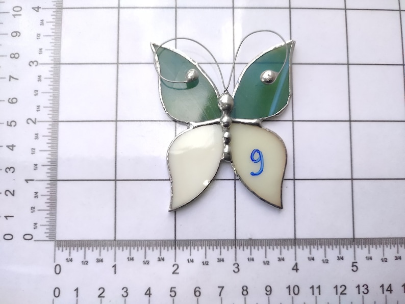 Stained Glass Butterfly Suncatcher, Window Hanging Decor Gifts for Mom Ideal Mother's Day Gift Unique decor number 9
