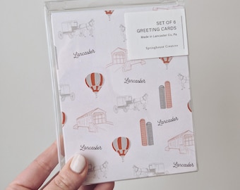 ペンシルベニア州ランカスター郡の封筒付きグリーティングカード
