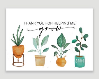 Thank You For Helping Me Grow Printable Etsy Thank You For Helping Me Grow Printable Etsy
