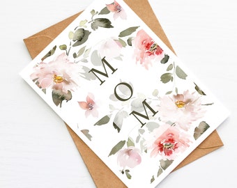 Floral Mother's Day Card Printable Instant Digital Download