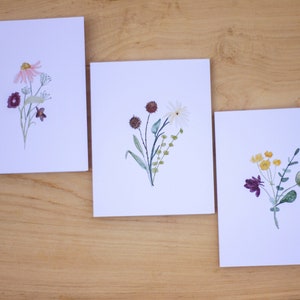 Wildflower set of 12 Greeting Card Collection with envelopes image 5