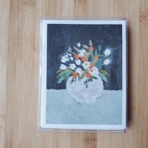 Orange Floral Vase | Greeting Card Collection with envelopes