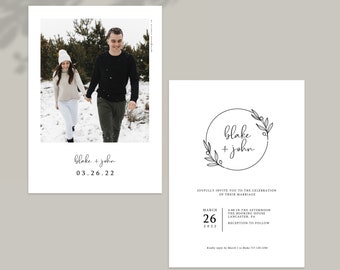 Blake Minimal Customized and Printed Wedding Invitation