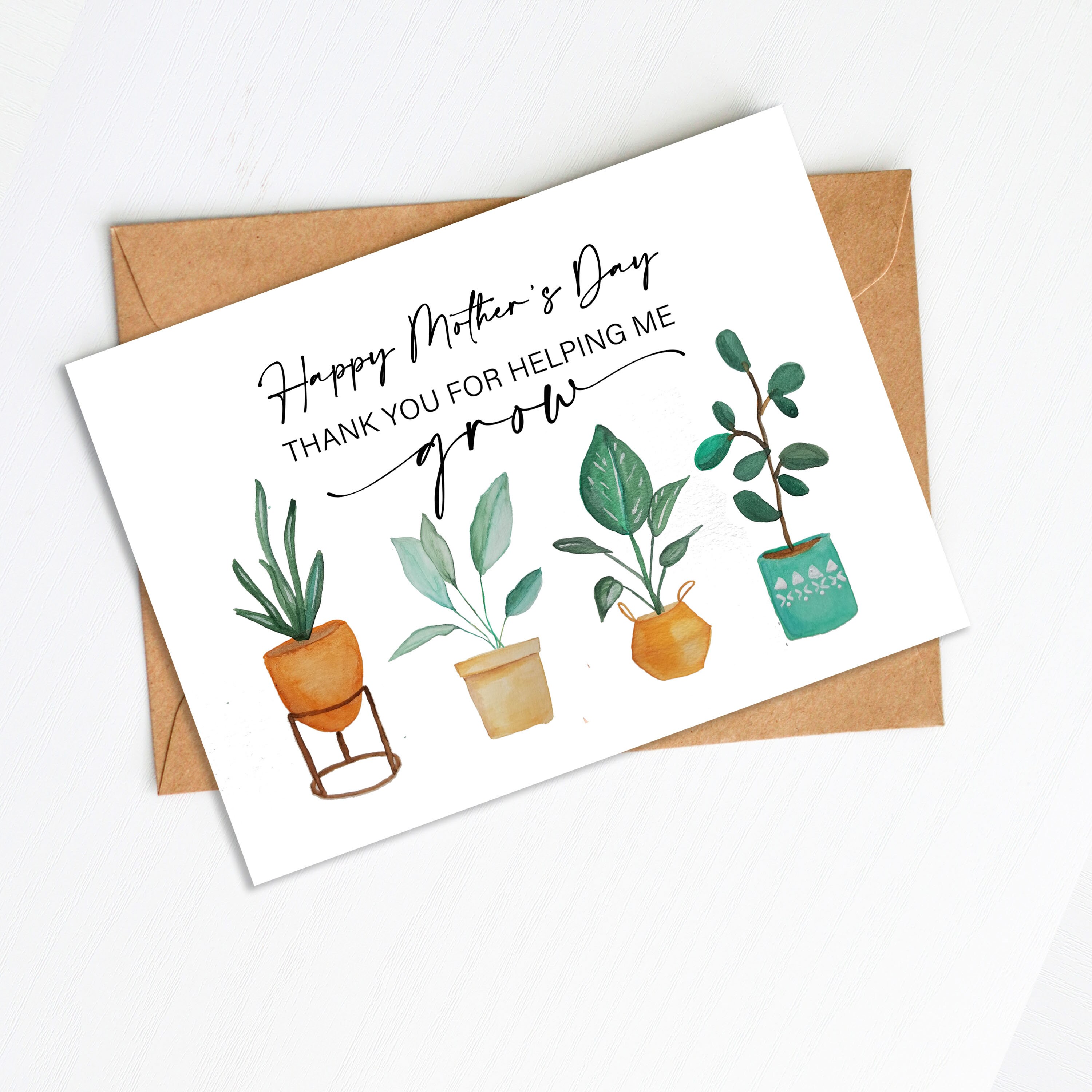 Mother's Day Thank You for Helping Me Grow Digital - Etsy