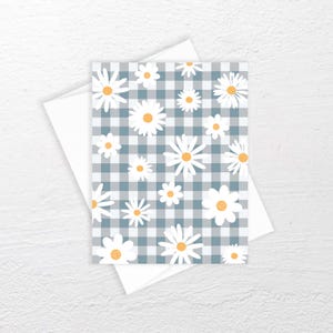 Cartões de felicitações Daisy Check com envelopes