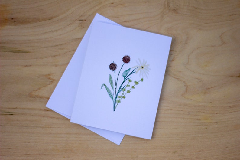 Wildflower set of 12 Greeting Card Collection with envelopes image 6