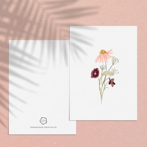Wildflower set of 12 Greeting Card Collection with envelopes image 1