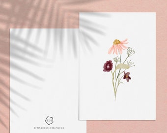 Wildflower set of 12 | Greeting Card Collection with envelopes