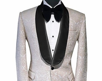 Mens Wedding Jacket Tuxedo Jacket Brocade Jacket Blazer Slim fit Blazer Dinner Jacket Paisley Fabric Groom Wear Jacket