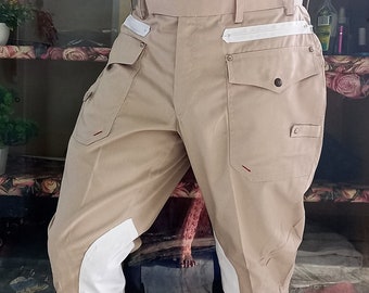 Equestrian Riding Jodhpurs Pants Vintage Breeches Baggy Pants Military Officers Pants