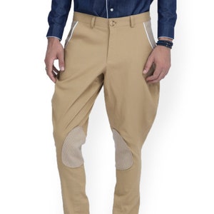 Men Equestrian Khaki Jodhpurs Heram Pants British Horse Riding Jodhpurs Polo Sports Baggy Khaki Pants Military Officers Pants