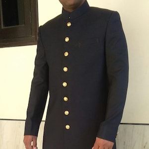 Indian wedding groom black sherwani ethnic wedding outfit for groom traditional groomsmen sherwani