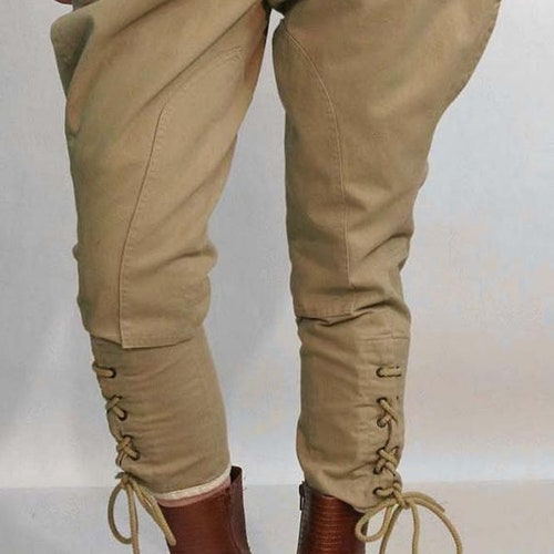 Buy Classic Khaki Riding Pants Equestrian Breeches Victorian Polo
