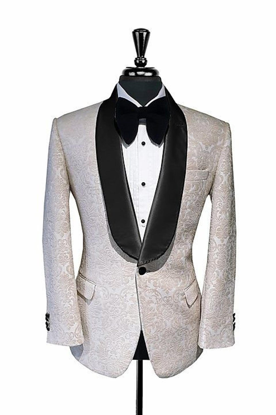 Mens Wedding Jacket Tuxedo Jacket Brocade Jacket Blazer Slim Fit Blazer ...