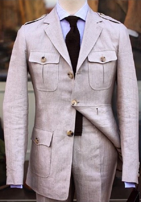 safari linen suit