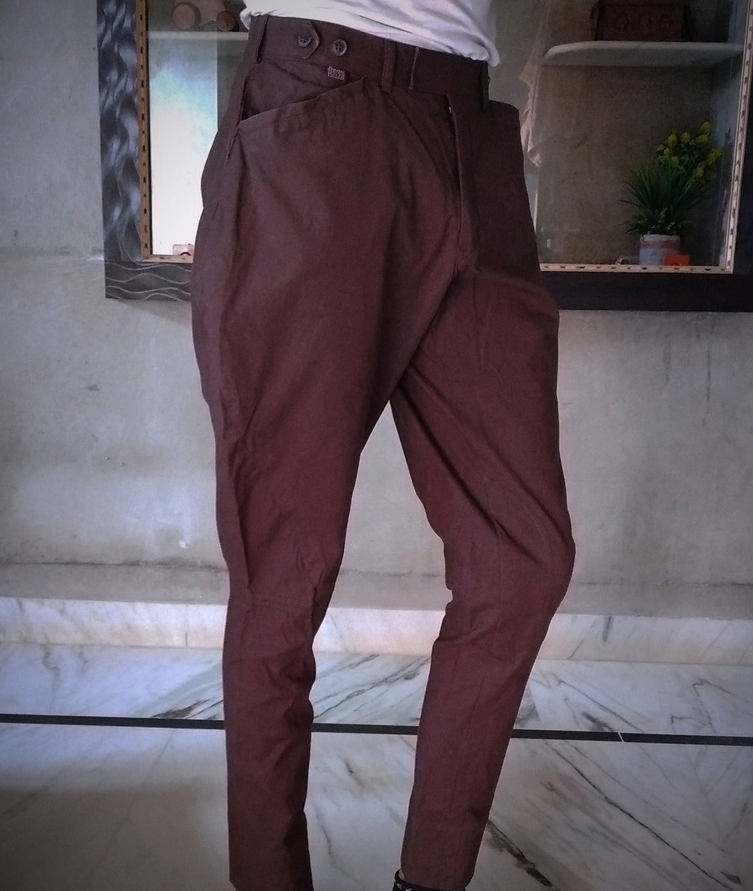 Men/women Horse Riding Jodhpurs Pants Brown Breeches Tailored - Etsy