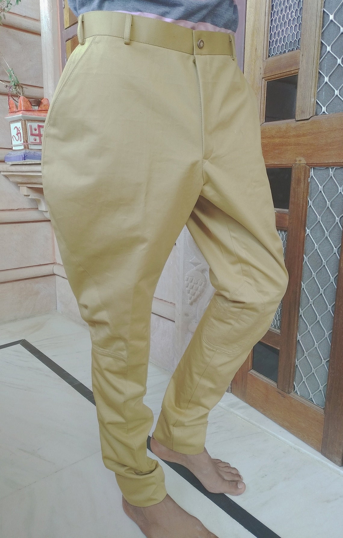 Men/women Khaki Horse Riding Pants Jodhpurs Camel Breeches Etsy