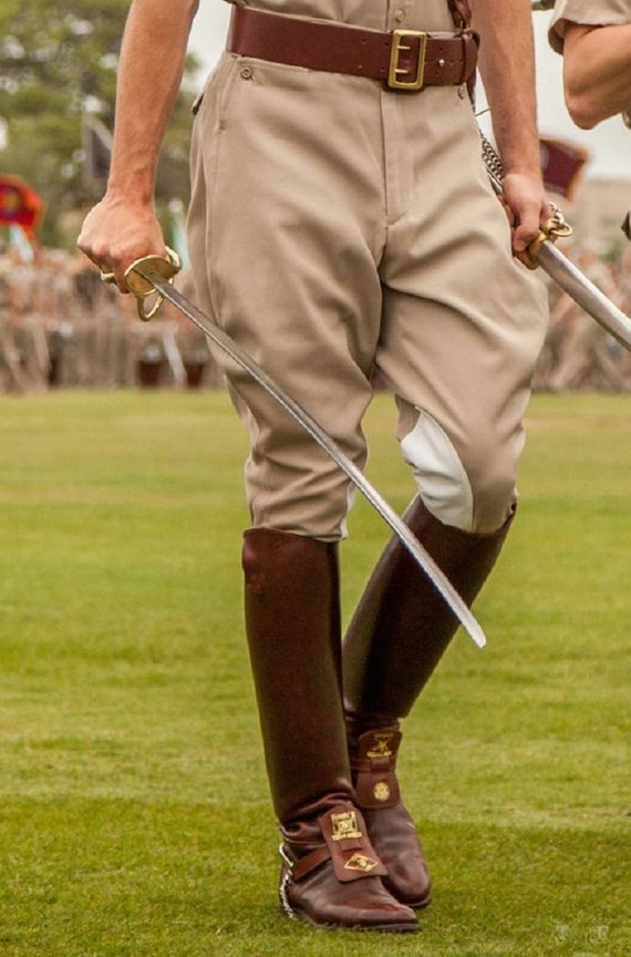 Men/women 40s Military Style Light Khaki Jodhpurs Pants Equestrian