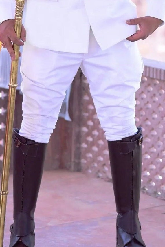 Men/Women Polo Officer Pants Equestrian White Jodhpur Riding Breeches