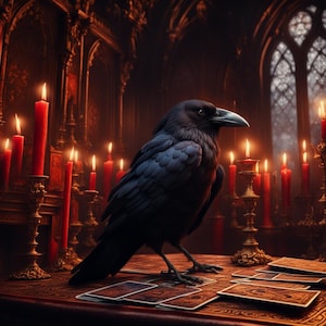 Raven Lenormand Oracle/Tarot Cards and Guidebook.