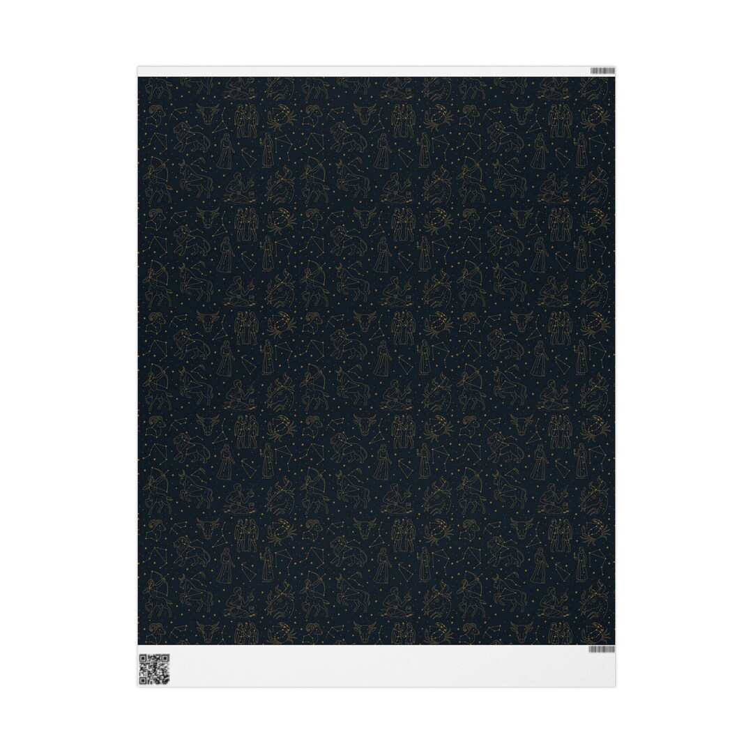 Dark Floral Pattern Wrapping Paper | Black Botanical Gift Wrap - Etsy