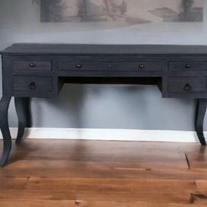 Queen Anne Solid Wood French Dressing Table Large Bathroom Bedroom Ladies Makeup Vanity Home Office Oversize Writing Desk