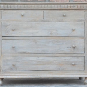 Coastal Sleek Chest Of Five Drawers Tall Rustic Bedroom Dresser Driftwood Finish