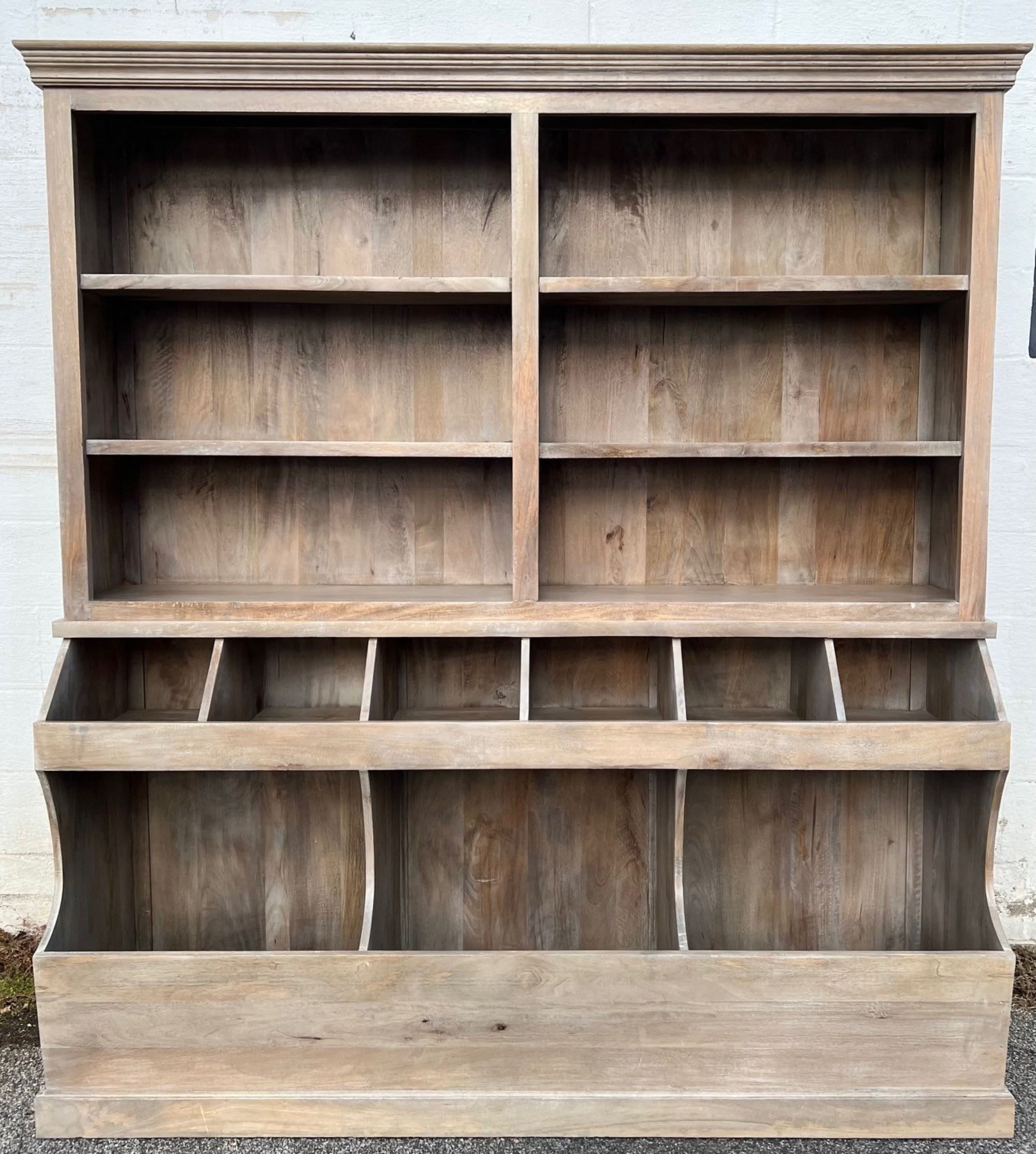 USA Vintage store display デッドストック Vintage General Store Style Open Shelf Display Hutch Tall Narrow