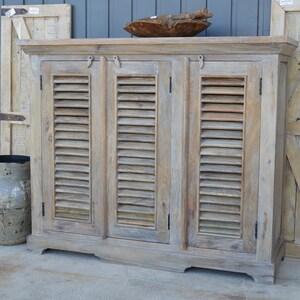 Massivholz Dreitürer-Shutter-Stil Media-Konsole Sideboard | Etsy