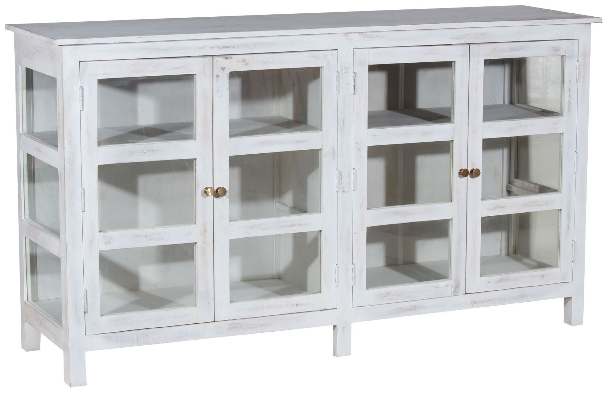 China cabinet hutch stackable storage buffet 2024 sliding glass doors curio white new