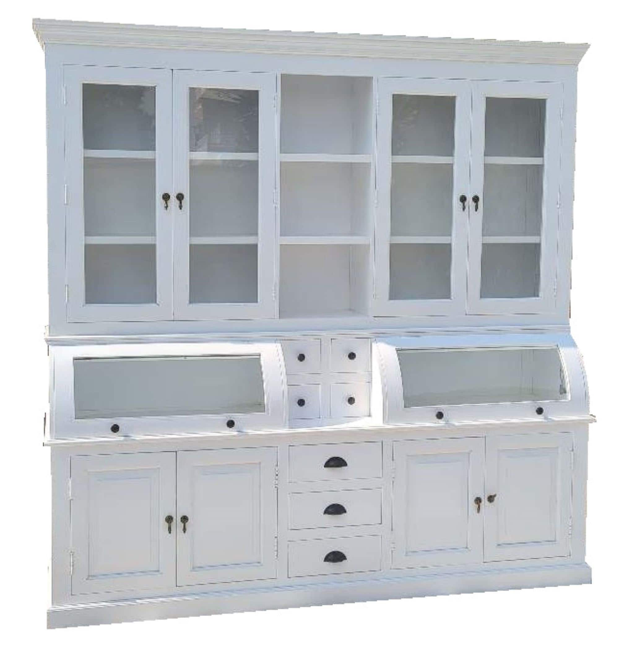 Farmhouse 47” Kitchen Pantry Cabinet, White Freestanding Buffet Cupboa —  Farmhouse Kitchen and Bath