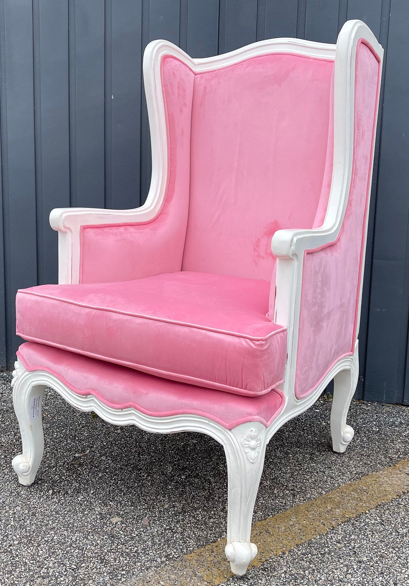 Pink Wingback Chair Etsy