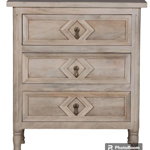 Pair Of Coastal Bed Side Table Chest Of Three 3 Drawers Solid Mango Wood Small Bedroom Dresser Matching Set Of 2 Nightstands Natural Finish