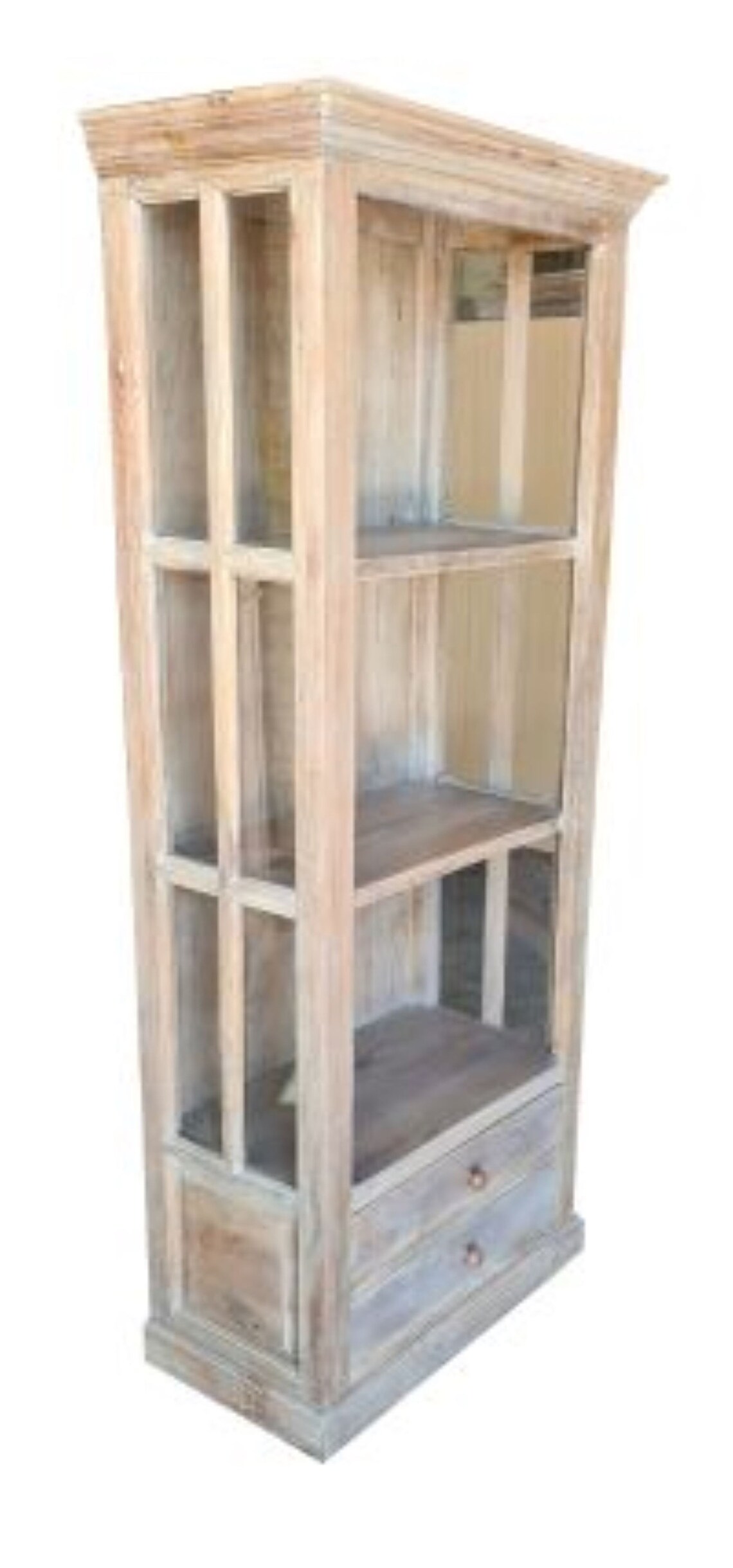 French Country Glass Side Display Tall Narrow Cape Cod Etsy