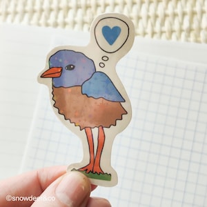 Waterproof Glitter Sticker | Love Bird Sticker | Water Bottle Sticker | Cute Bird Sticker | Hydroflask Sticker | Nature Sticker