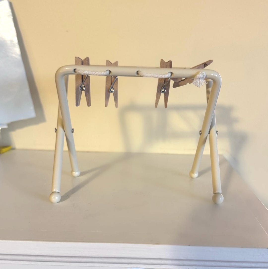 Mouse Drying Rack Maileg Maileg Mouse Clothes Drying Rack Dollhouse Accessories Laundry ...